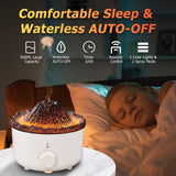 Volcano Aroma Humidifier, Flame Humidifier with Night Light Lamp, Ultrasonic RC Jellyfish Aroma Diffuser, 2 In 1 Essentials Air Freshener, Essential Oils Perfume Blower, Electric Home Freshener Smoke