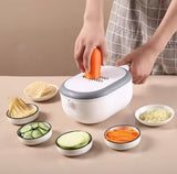 Multifunctional Vegetable Slicer with Drain Basket, Manual Hand Food Chopper, Vegetable Slicer With Storage Container, Kitchen Gadgets