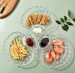Transparent Shell Shaped Dumpling Dish, Stackable Heat Resistant Food Compartment Tray, Creative Dried Fruit Snack Plates