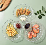 Transparent Shell Shaped Dumpling Dish, Stackable Heat Resistant Food Compartment Tray, Creative Dried Fruit Snack Plates