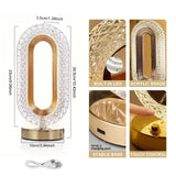 Modern Crystal Table Lamp – USB Powered Touch Dimmable Luxury LED Lamp