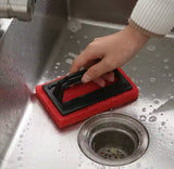 Kitchen Sink Cleaning Sponge With Handle, Wall Sponge Magic Wipe, Multipurpose Ultra Fine Fiber Cleaning Brush, Handheld Sponge Cleaning Brush