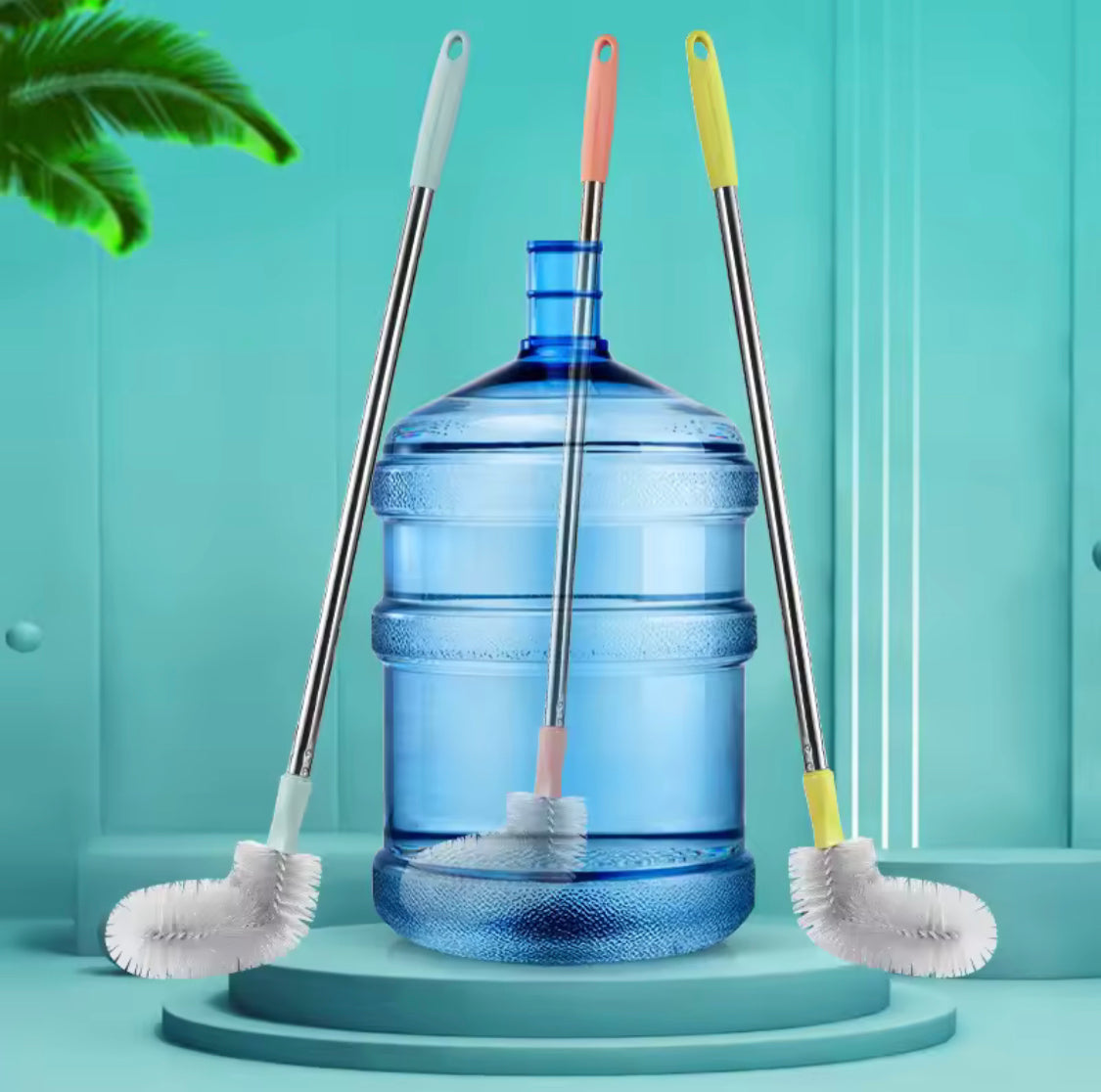 Water Dispenser Cleaning Brush, Household Bucket Washing Brush, Washing Brush With Stainless Steel Rod