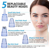 Bubble Black Head Remover, Vacuum Pore Cleaner, Acne Cleanser, Black Spots Removal, Face Nose Deep Cleaning Tools, Pimple Pore Cleansing Device, Beauty Skin Care Tool, 5 Sensors USB Rechargeable Blackhead Vacuum Cleaner Kit for Women and Men
