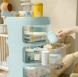 Multi Tier Rolling Storage Rack, Kids Diaper Organizer, Kids Wheels Storage Organizer, Floor Standing Storage Racks