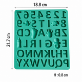 Silicone Alphabet And Number Mold, Baby Theme Alphabet Silicone Mold, 3D Letter And Number Silicone Mold