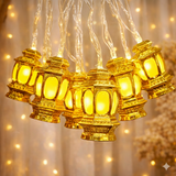 LED Lantern string Lights, Ramadan Decorative String Lights, Battery Operated Party Lights