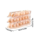 Telescopic Egg Slide Tray, Egg storage Container, Stackable Egg Tray, Safe Sliding Egg Box, Durable Egg Storage Box, Anti Slip Large Capacity Egg Holder, Kitchen Countertop Fresh Egg Storage Container