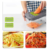 22-in-1 Vegetable Slicer & Chopper – Multifunction Cutter with 13 Blades