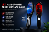 LED Hair Growth Spray Massage Comb