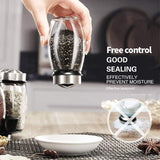 6PCS Rotating Spice Rack Set – 360 Degree Glass Seasoning Jar Organizer