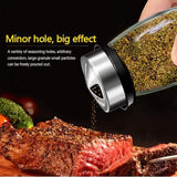 6PCS Rotating Spice Rack Set – 360 Degree Glass Seasoning Jar Organizer