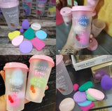 Beauty Blender With Cup, 9 In 1 Makeup Blender, Soft Makeup Sponge Puff Set With Jar, Beauty Blender Glass