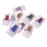 Set Of 8 Thread Color Birthday Candles With Candles, Cake Candle With Holder, Party Supplies Short Thin Metallic Color Candles