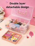 Double Layer Storage Box, Multipurpose Plastic Storage Case, Sewing Kit Box