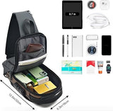 Anti-Theft Crossbody Sling Bag with USB Charging
