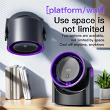 Portable Mini Circulating Fan with LED Display – Rechargeable Desktop Cooling Fan