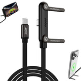 2-in-1 Type-C Fast Charging Cable with Foldable Phone Stand