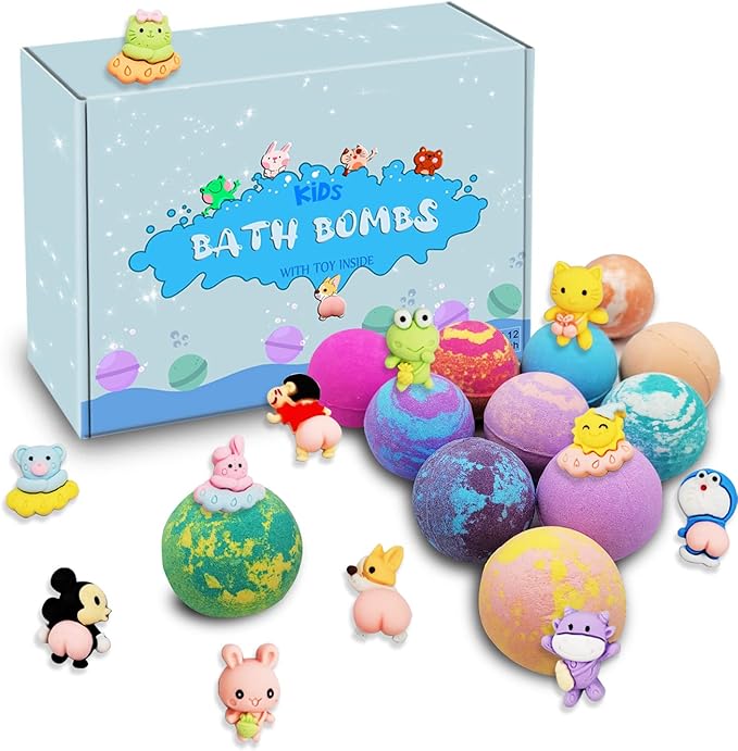 Santrela Bath Bombs with Surprise, Fizzing Bath Bombs for Boys & Girls (1PC)