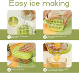 2-in-1 Ice Cube Tray Water Bottle 500ml | Portable Ice Maker Bottle with Straw