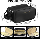 3 Layer Cosmetic Bag Large Capacity Travel Makeup Organizer with Double Zipper & Compartments