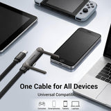 2-in-1 Type-C Fast Charging Cable with Foldable Phone Stand