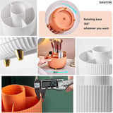Large Capacity Makeup Brush Holder,360° Rotating Makeup Organizer,5 Slot Makeup Brushes Cup,for Vanity Decor,Bathroom Countertops,Desk Storage Container,Cosmetic Display cases