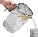 Glass Pitcher With Lid, Heat Resistant Juice Containers, Transparent Glass Water Jug
