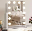 Smart Touch Vanity Mirror with Lights, Vanity Makeup Mirror with 3 Dimmable LED Bulbs, Rotatable Dressing Tabletop Mirror
