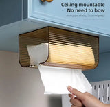 U Shape Transparent Tissue Box, Wall Mounted Acrylic Transparent Tissue Box, Table Napkin Holder, Bathroom   Tissue Paper Dispenser