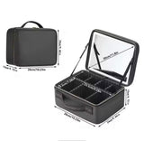 Vanity Organizer With LED Mirror, Smart LED Cosmetic Organizer, Adjustable Makeup Organizer, Travel Makeup LED Organizer