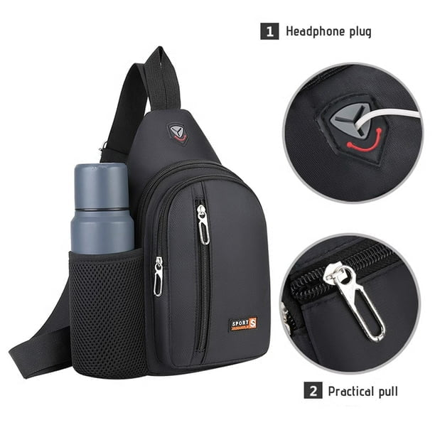 Travel Crossbody Bag, Large Capacity Oxford Cloth Shoulder Bag, Boys Fashion Lightweight Chest Bag