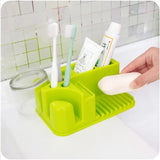 Rinsing Toothbrush Soap Holder, Bathroom Drain Holder Storage Box, Multifunctional Rectangular Toothpaste Holder Storage Rack, Toothpaste Toothbrush Soap Rinsing Mug Drainer