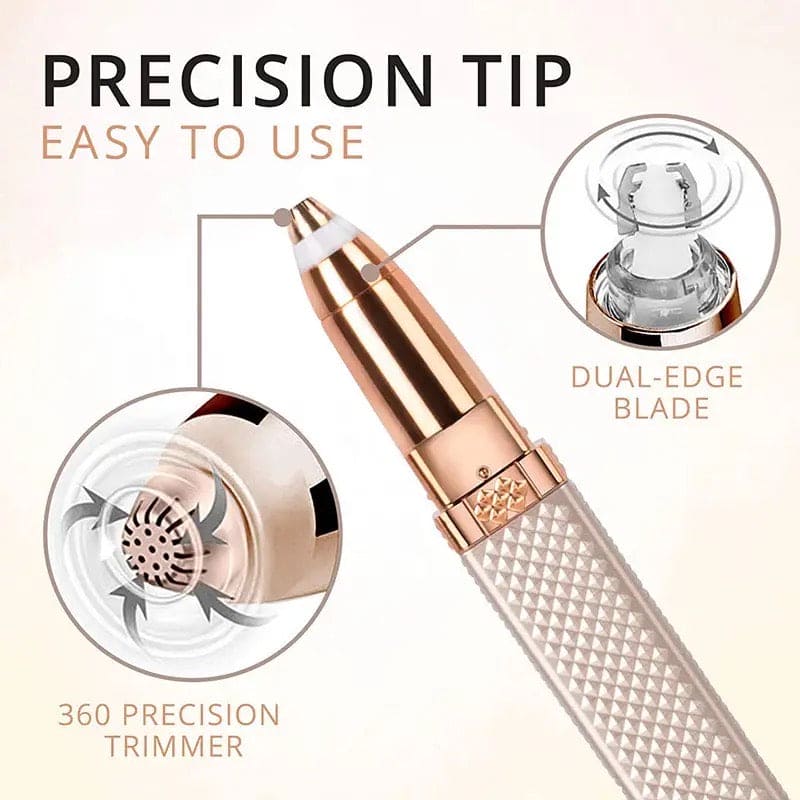 2 In 1 Facial Epilator, New Electric Eyebrow Trimmer, Portable Hair Remover, Painless Shaver for Women Bod, Facial Eyebrow Trimmer, USB Rechargeable Hair Shaving Device