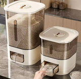 Transparent Kitchen Rice Storage Dispenser, Moisture Proof Cereal Dispenser, Sealed Storage Rice Container