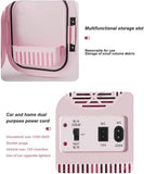 Portable Mini Fridge For Skin Care, Cosmetic Refrigerator With Mirror And LED, Mini Table Top Skin Care Fridge