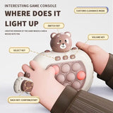 Console Pop Up Toy, Quick Push Game Machine, Light Bubble Puzzle Toy, Electronic Squeeze Poppet Sensory Push Pop Bubble Toy, Anti Pressure Whack A Mole Toy, Autism Sensory Toys for Boys Girls, Rapid Push Puzzle Game