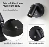Adjustable LED Wall Sconce Light,Minimalist Cylinder Wall Light, Modern Round Base Wall Lamp