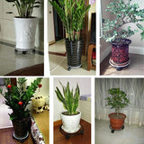 Plant Caddy Stand, Movable Flower Pot Tray, Stainless Steel Cylinder Trolley, Multipurpose Heavy Duty Stand with Wheels
