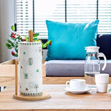 Wooden Paper Towel Holder, Countertop Vertical Tissue Holder Rack, Bamboo Paper Towel Stand for Kitchen Living Room, Multipurpose Countertop Stand