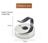 Stainless Steel Donut Mould, Multi-function Round Donut Mold, Creative Mousse Circle Cookie Mould with Handle