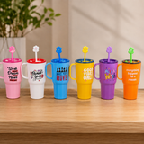 Insulated Travel Tumbler with Handle And Straw, Leak Proof Coffee Tumbler, Women Coffee Tumbler With Lid And Straw