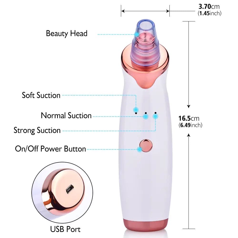 Bubble Black Head Remover, Vacuum Pore Cleaner, Acne Cleanser, Black Spots Removal, Face Nose Deep Cleaning Tools, Pimple Pore Cleansing Device, Beauty Skin Care Tool, 5 Sensors USB Rechargeable Blackhead Vacuum Cleaner Kit for Women and Men
