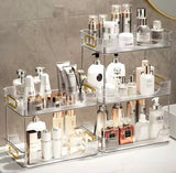 Acrylic Bathroom Organizer Shelf, Transparent Desktop Storage Organizer, Large Capacity Makeup Storage Rack
