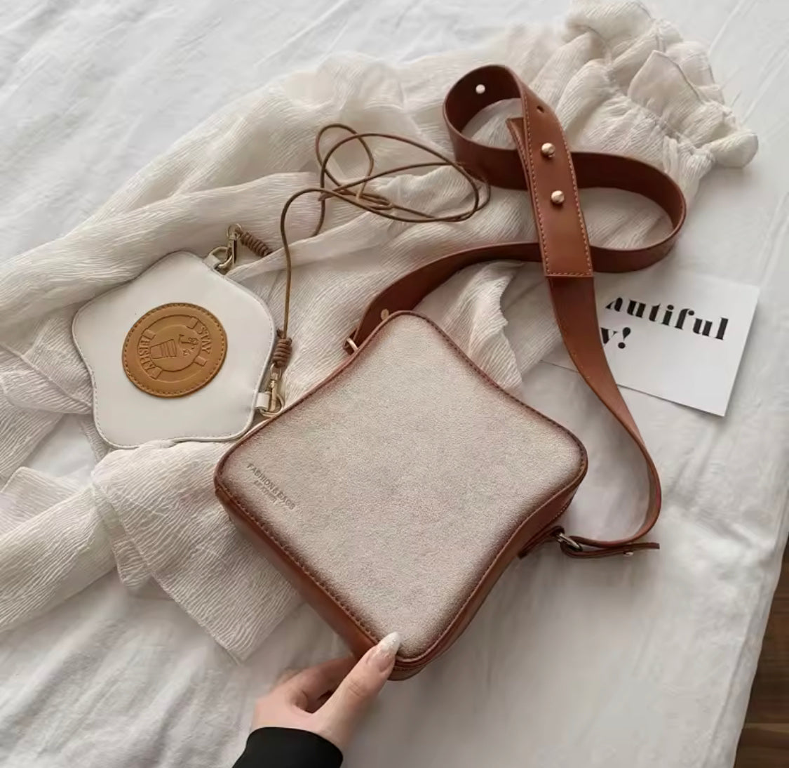 Crossbody Fried Toast Bread Bag, Bread Shape Women Shoulder Bag, Fashionable Egg Bread Shoulder Bag