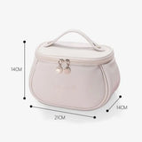 Premium Cosmetic Case, Cute PU Makeup Bag For Women, Waterproof Travel Make Up Pouch, Large Capacity Portable Cosmetic Case, Multifunctional Toiletry Bag, Makeup Storage Bags with Handle and Divider, Cosmetic Makeup Bag for Women Girls