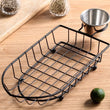 Boat Snack Basket, Iron Food Basket with Sauce Dippers, French Fries Basket, Food Oil Strainer Bucket, Creative Tableware Container, Stainless Steel Wire Strainers, Metal Wire Food Organizer for Home Restaurant