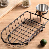 Boat Snack Basket, Iron Food Basket with Sauce Dippers, French Fries Basket, Food Oil Strainer Bucket, Creative Tableware Container, Stainless Steel Wire Strainers, Metal Wire Food Organizer for Home Restaurant