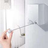 Telescopic Clothesline, Retractable Clothes Hanger Rope, Wall Mounted Drying Rope, Laundry Rope Hanger, Creative Outdoor Indoor Retractable Clothesline Rope, Stainless String Clothesline Rope, Heavy Duty Washing Line for Drying Clothes