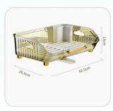 Acrylic Dish Drying Rack, Multifunctional Plate Rack With Drainer, Space Saving Kitchen Sink Rack